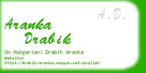 aranka drabik business card